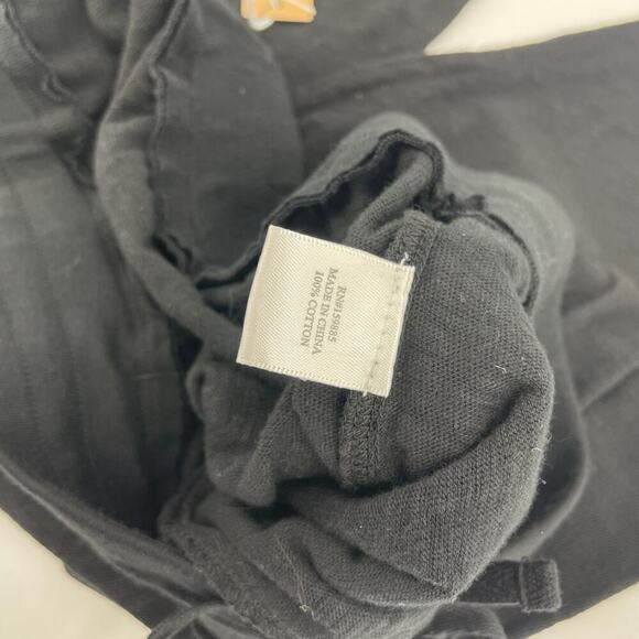 Hello Nite Los Angeles Women Medium Cozy Burnout Black Joggers Pull String - Picture 5 of 9